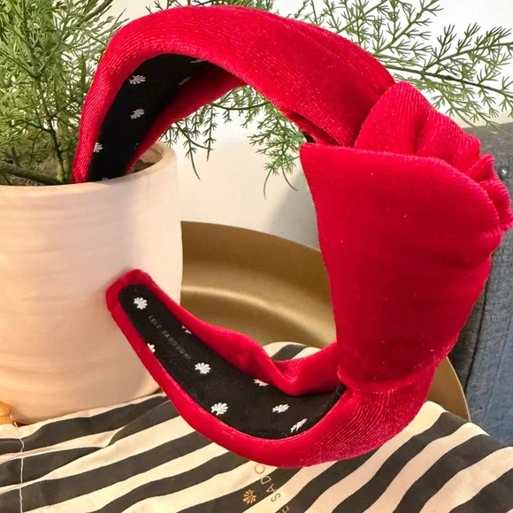Lele Sadoughi Red Velvet Headband - Picture 4 of 6